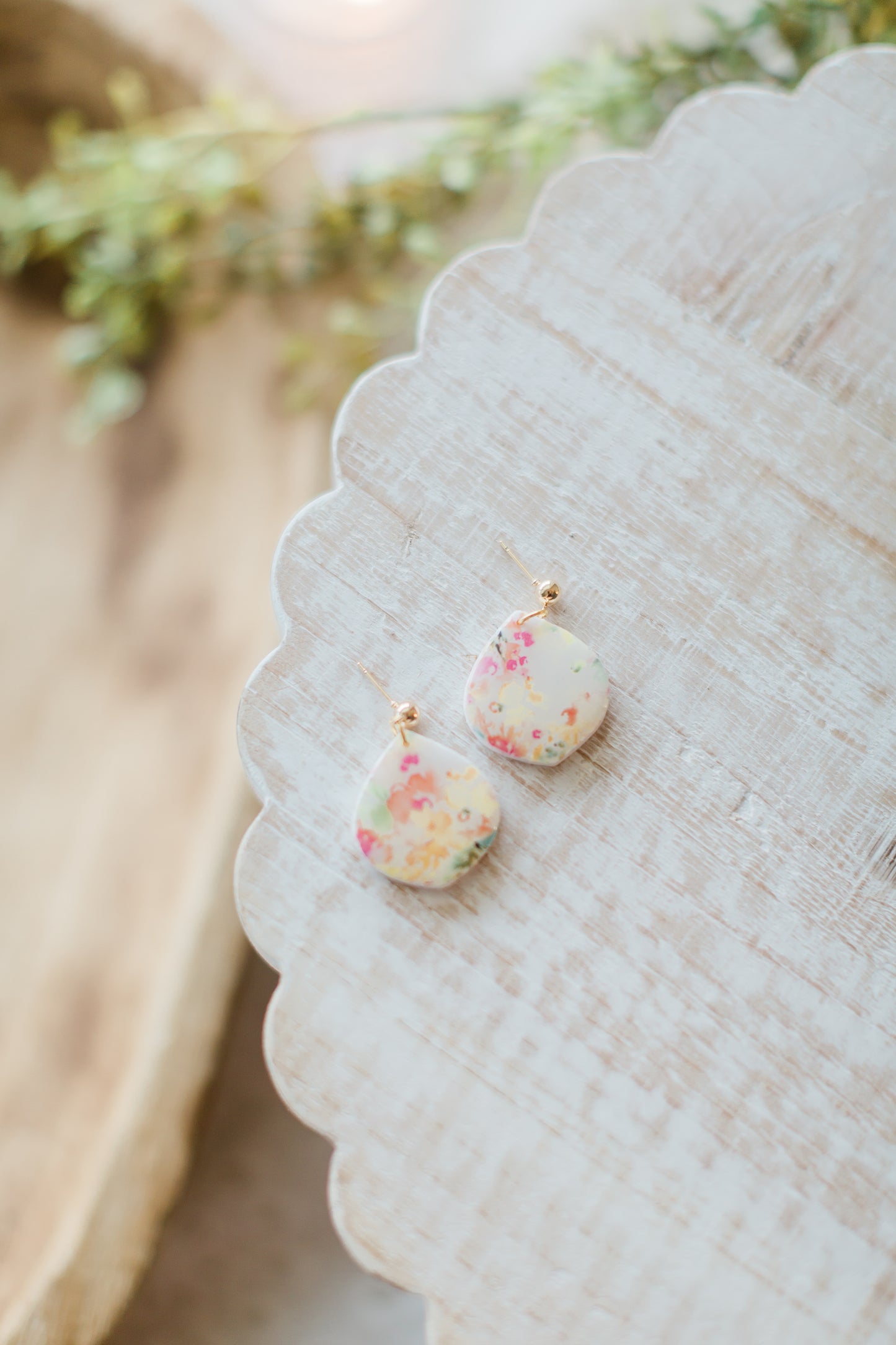 Wildflower Pattern Diamond Dangle