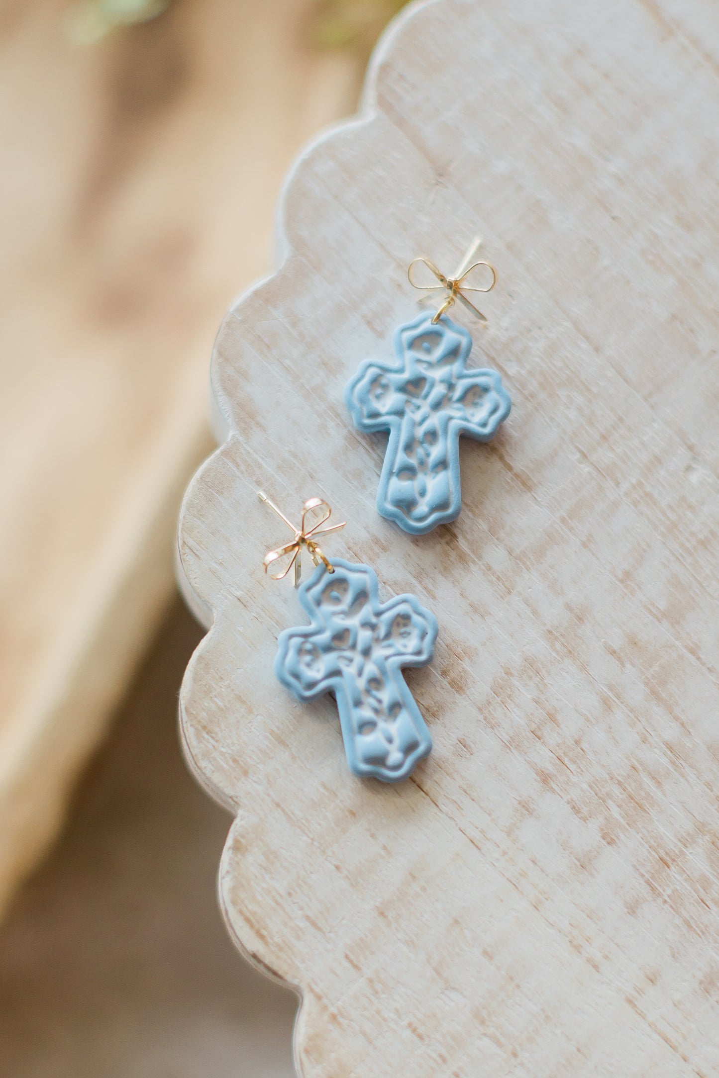 Embossed Cross Dangle