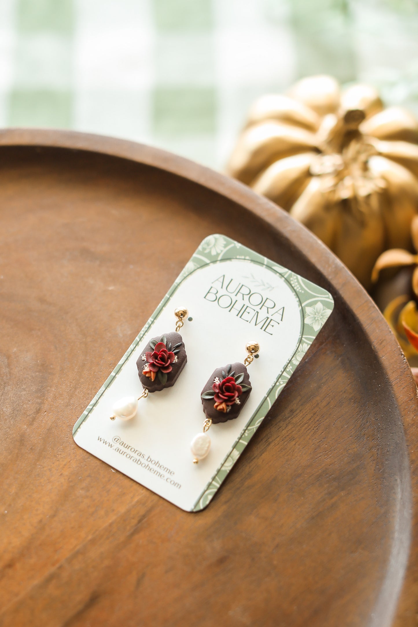 Plum Floral Ornate Charm