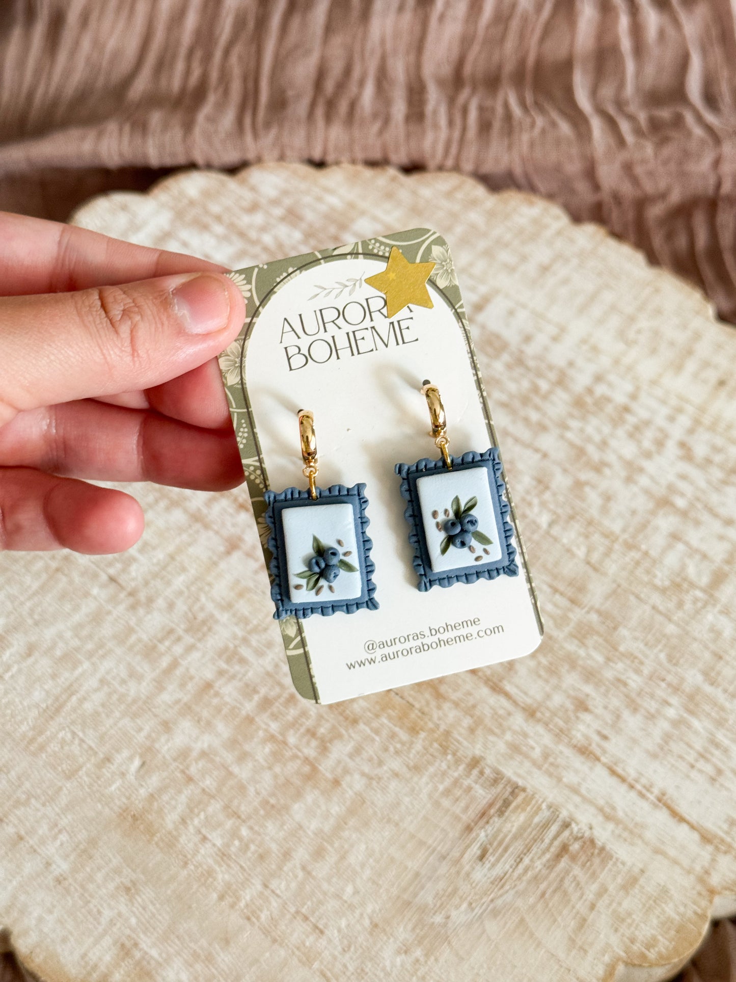 Blueberry Stamp Dangle