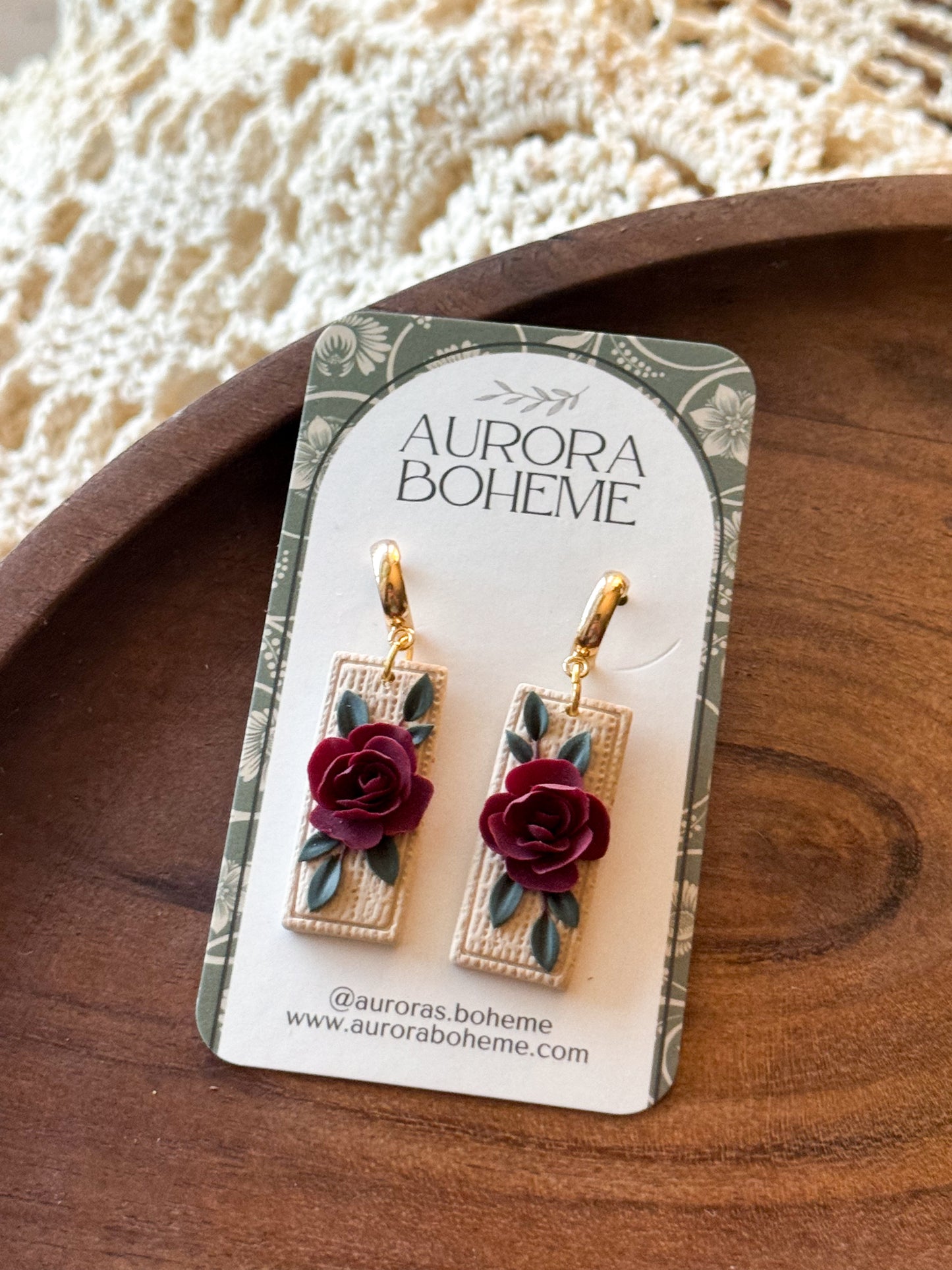 "Thorne" Rose Dangle