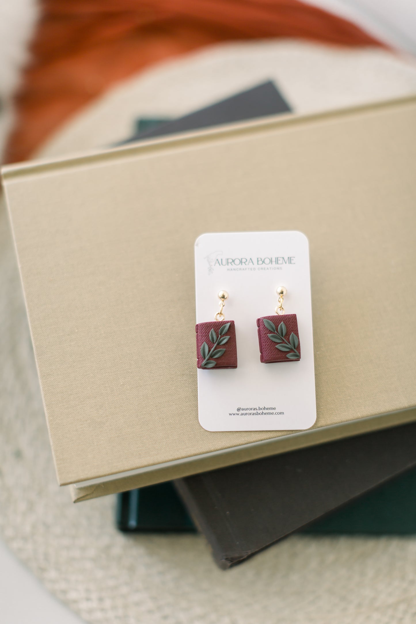 Maroon Book Dangle
