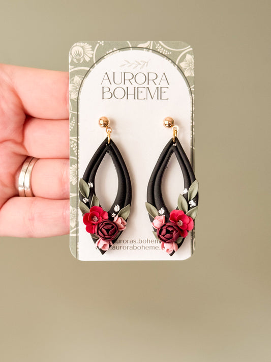 Black Wolfie Valentine Florals