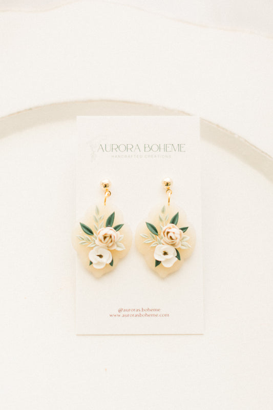 Florals on Translucent Dangle V1