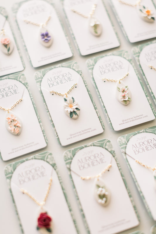 Custom Birth Flower Necklace