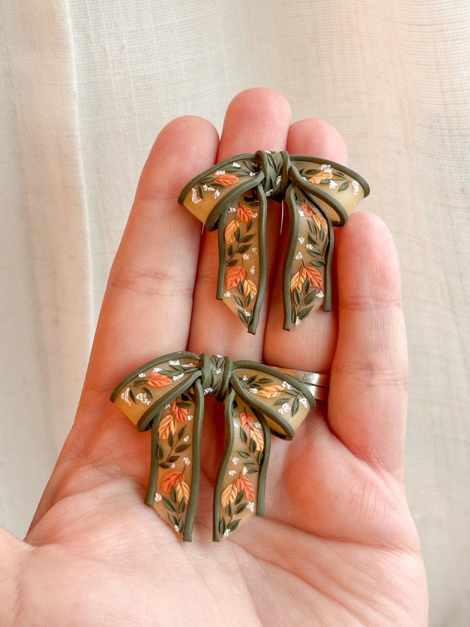 Autumn Floral Sheer Bow PRE ORDER!