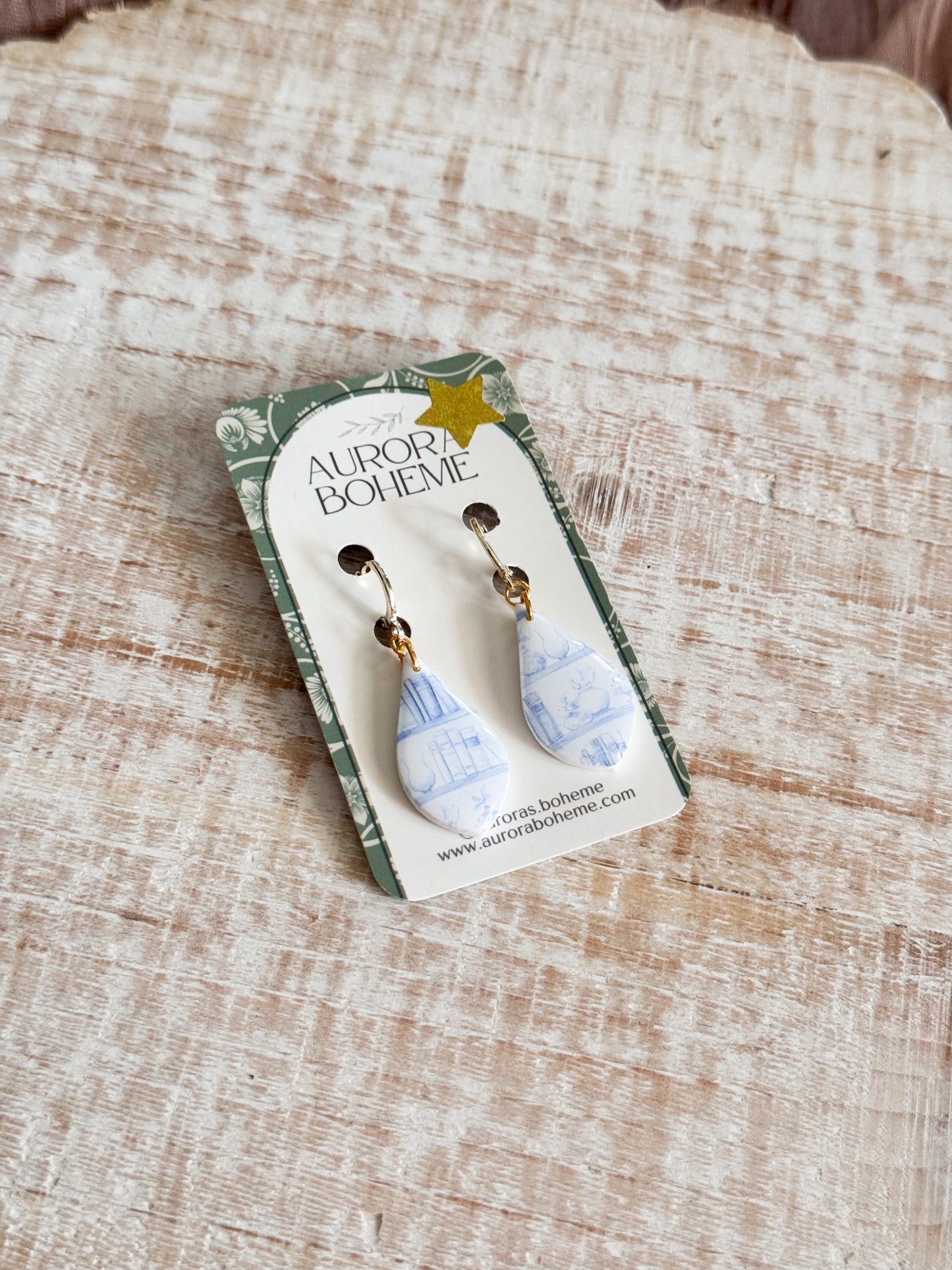 Bookish toile dangles