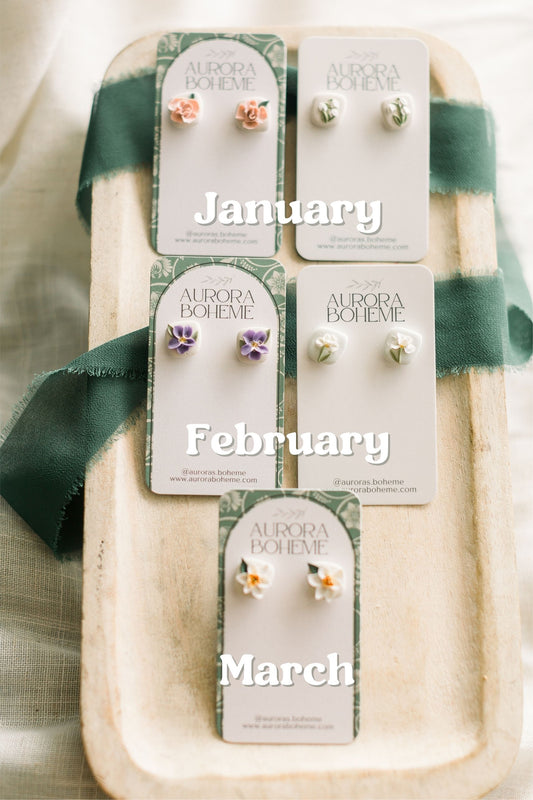 Birth Flower Studs
