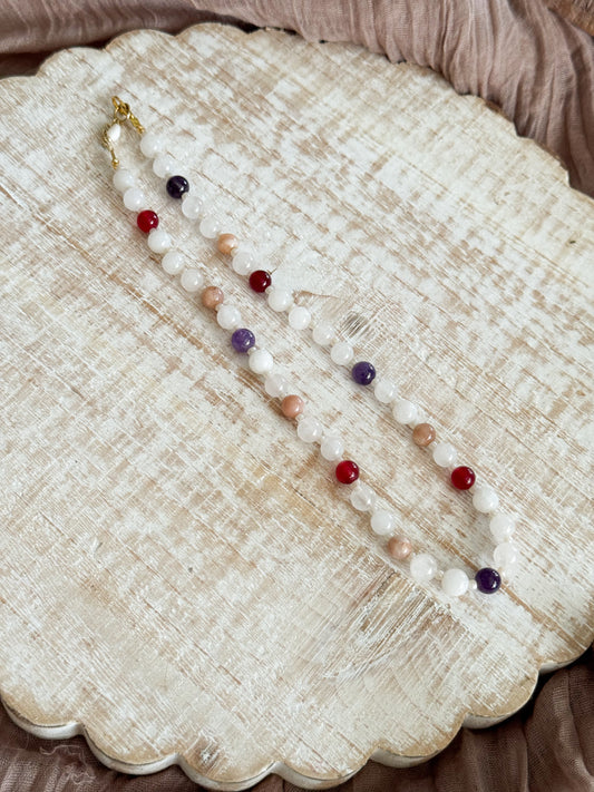 Multi Color Beaded Necklace
