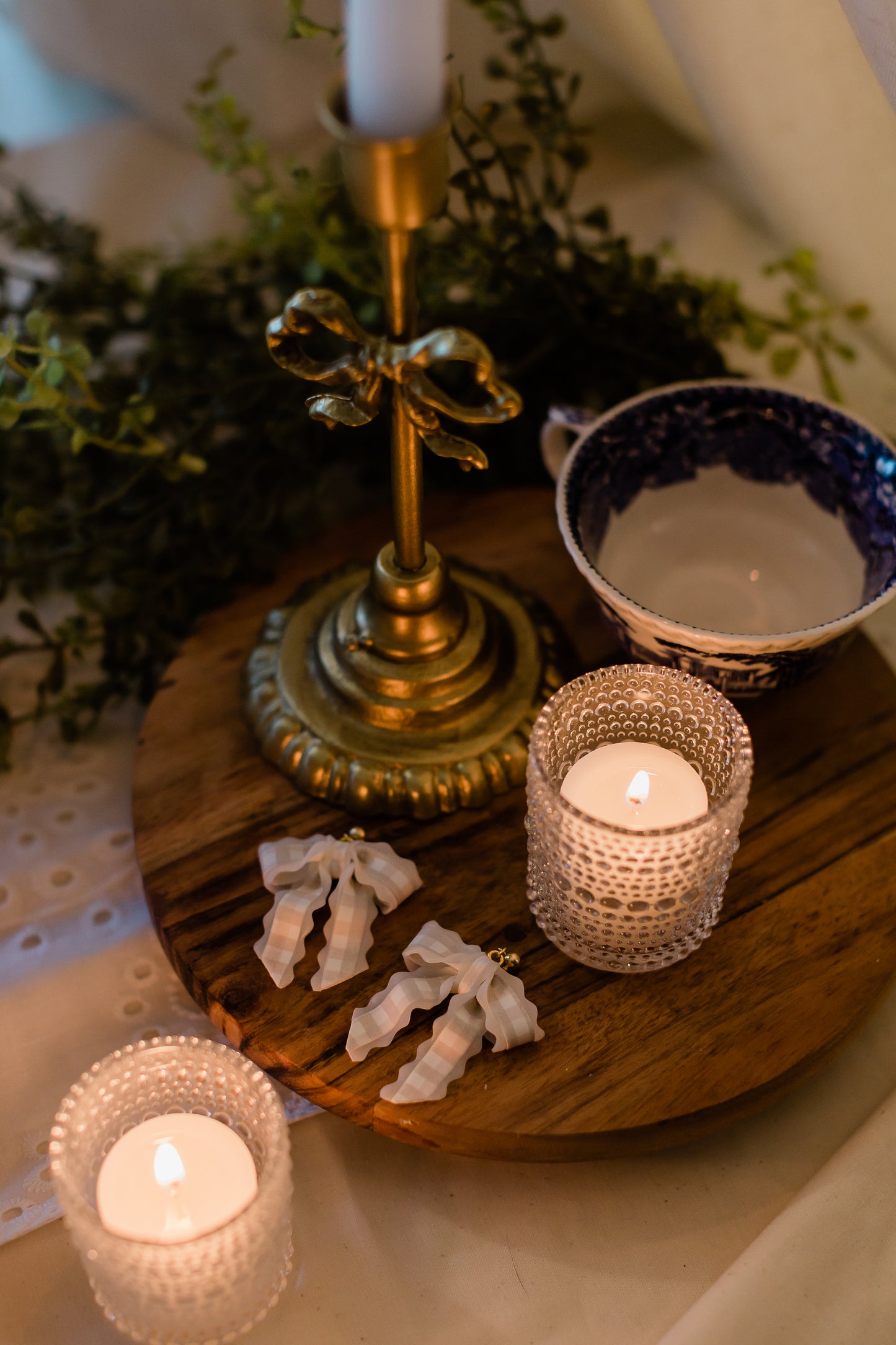 Gingham Scalloped Bows