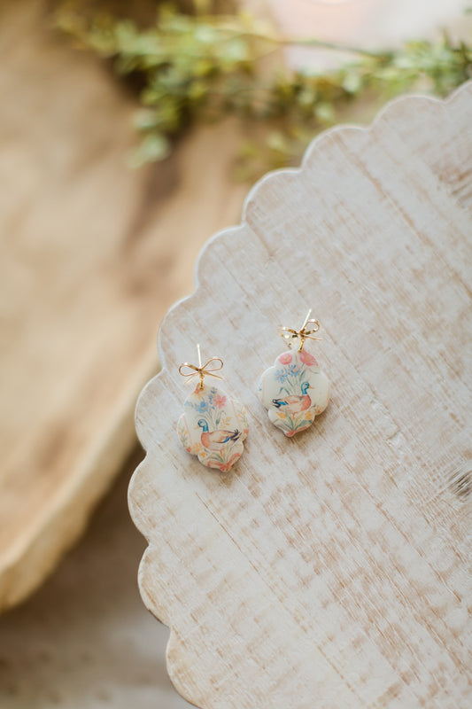 Floral Duck Dangles