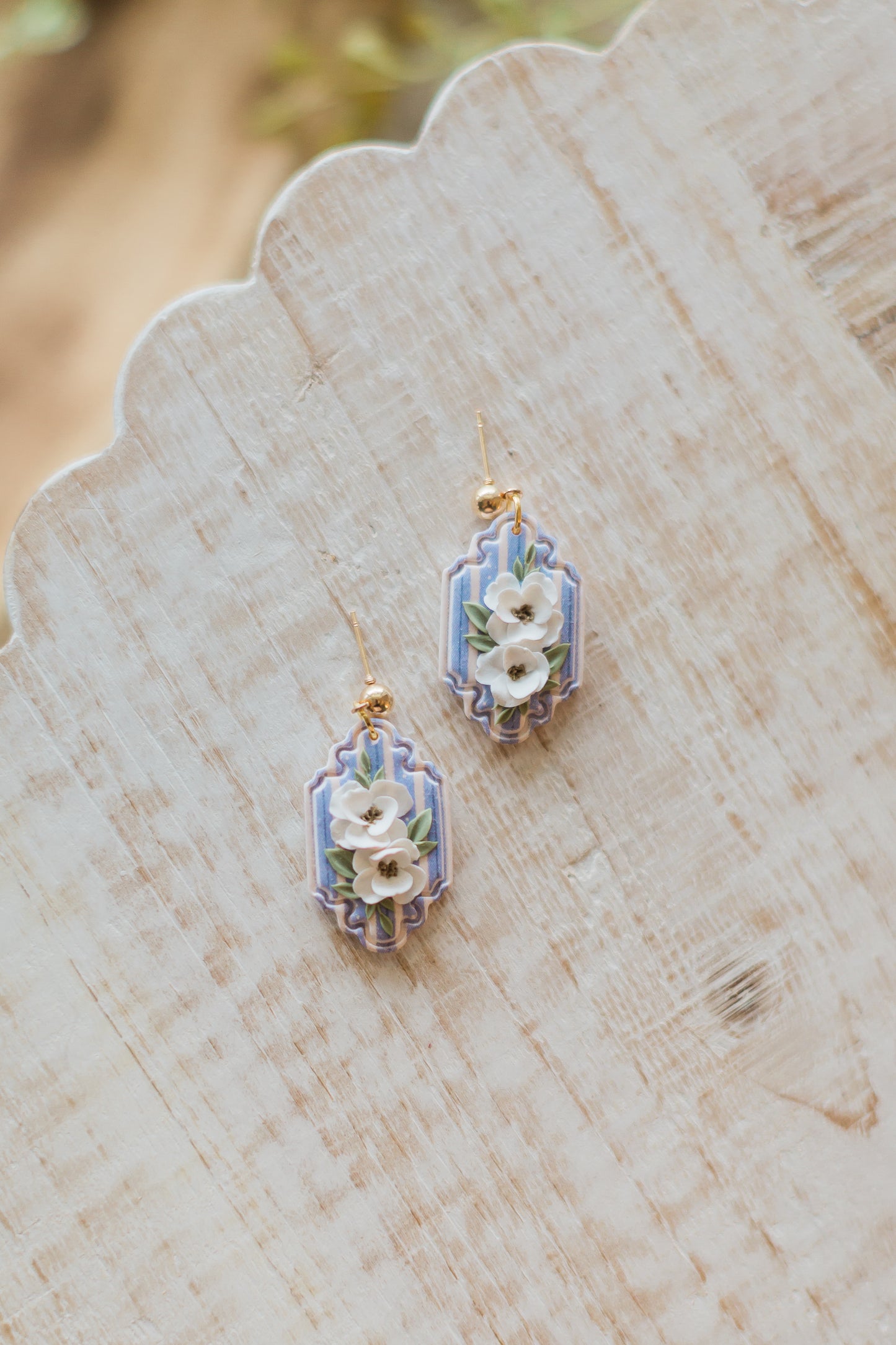 Blue Stripe & Florals