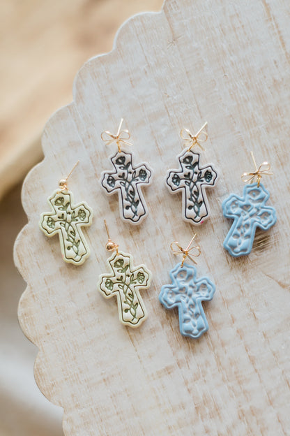 Embossed Cross Dangle