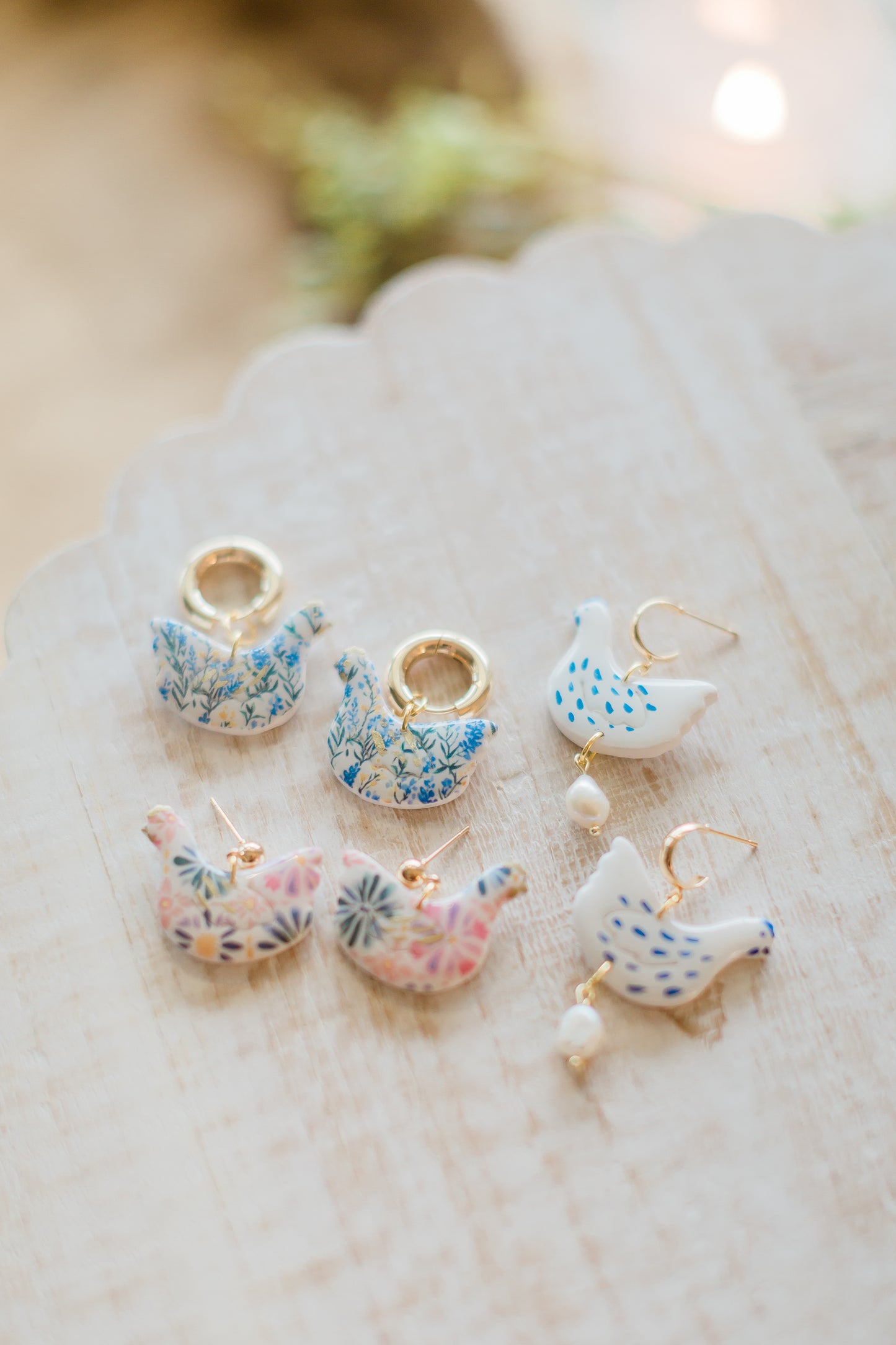 Ceramic Style Chickens