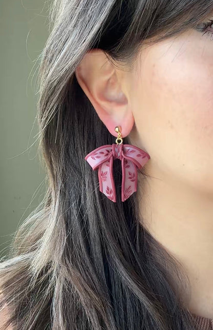 Floral Vine Sheer Bows (Autumn Colors)