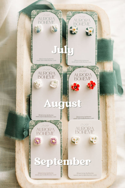 Birth Flower Studs