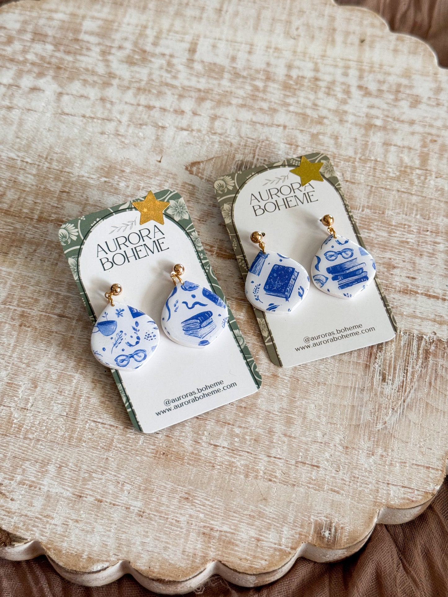 Bookish Blue Pattern Style A