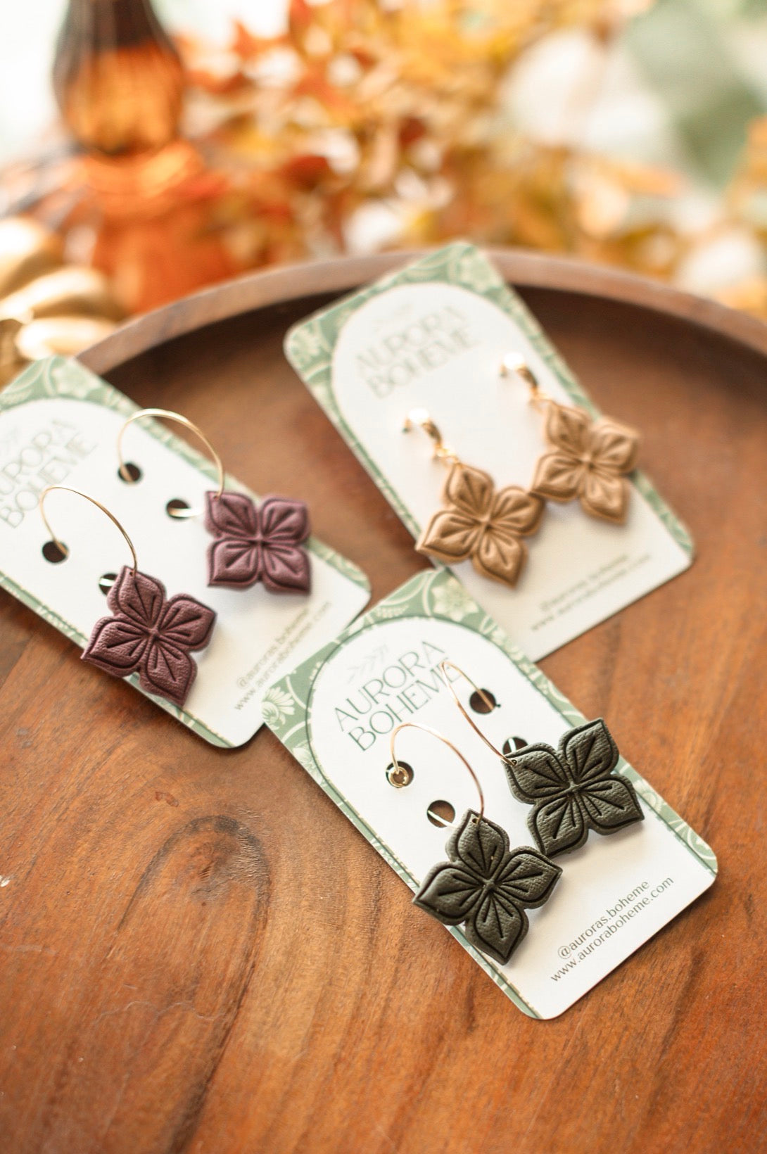 Four Pointed Embossed Dangle
