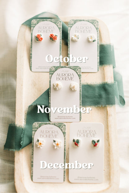 Birth Flower Studs