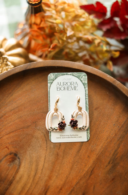 Pumpkin Floral Dangles