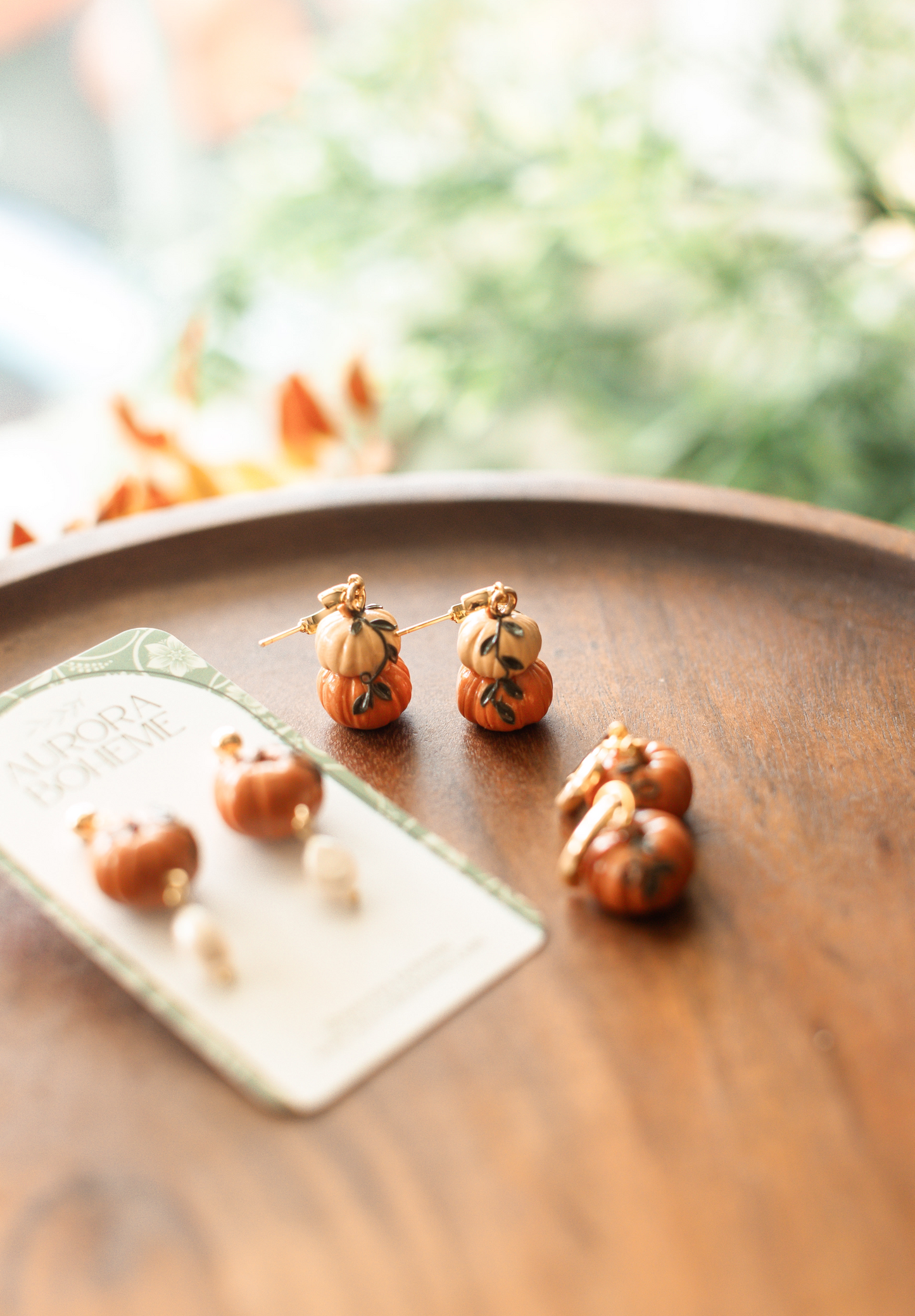 Handcrafted Clay Pumpkin Charms