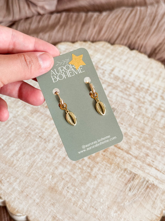 Shell charm hoop
