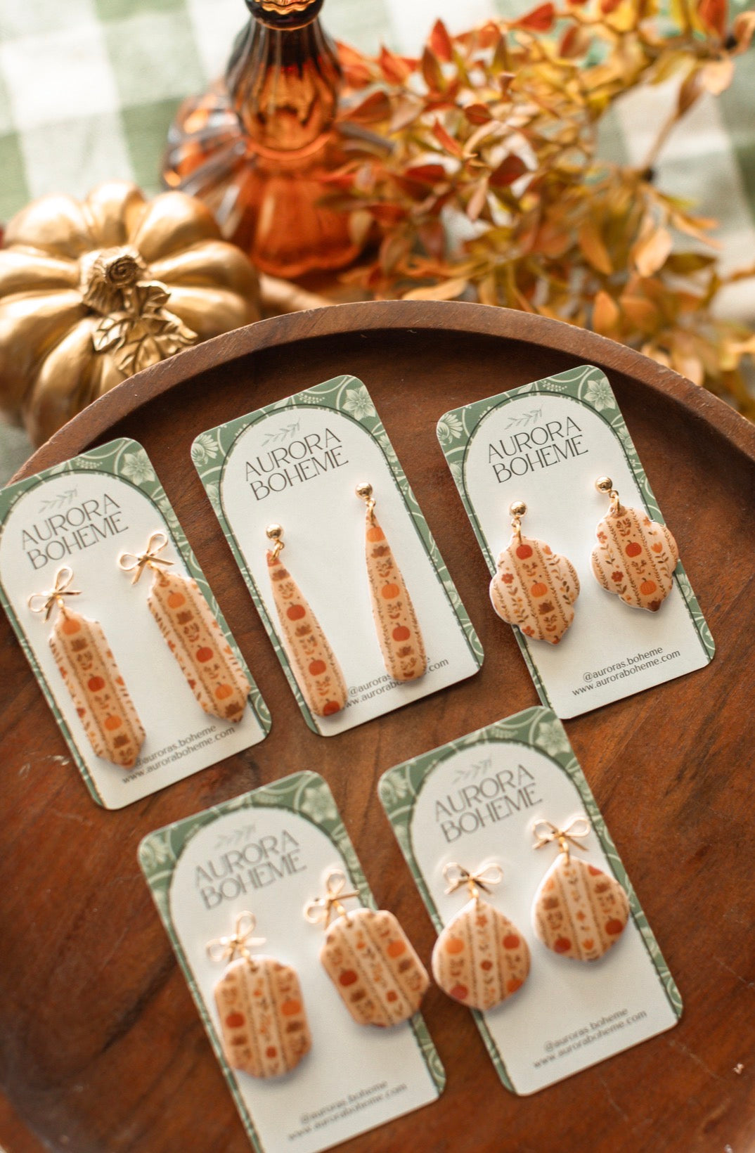 Cozy Autumn Pattern Dangles
