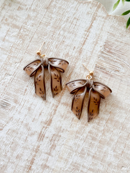 Floral Vine Sheer Bows (Autumn Colors)