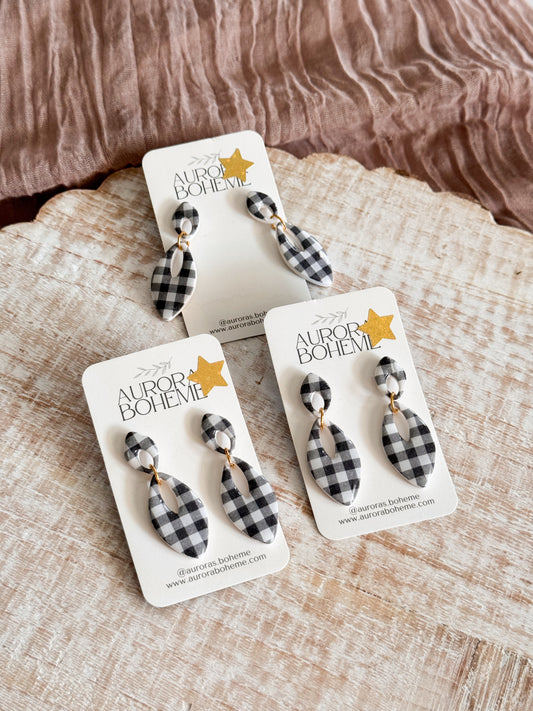 Black Gingham dangle style A