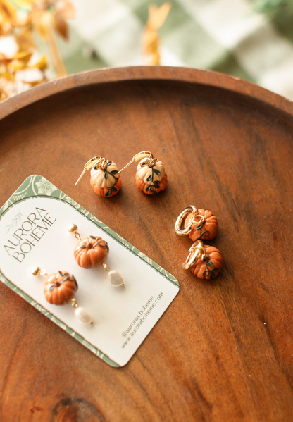 Handcrafted Clay Pumpkin Charms