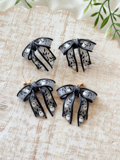 Vine & Ghostie Black Sheer Bows