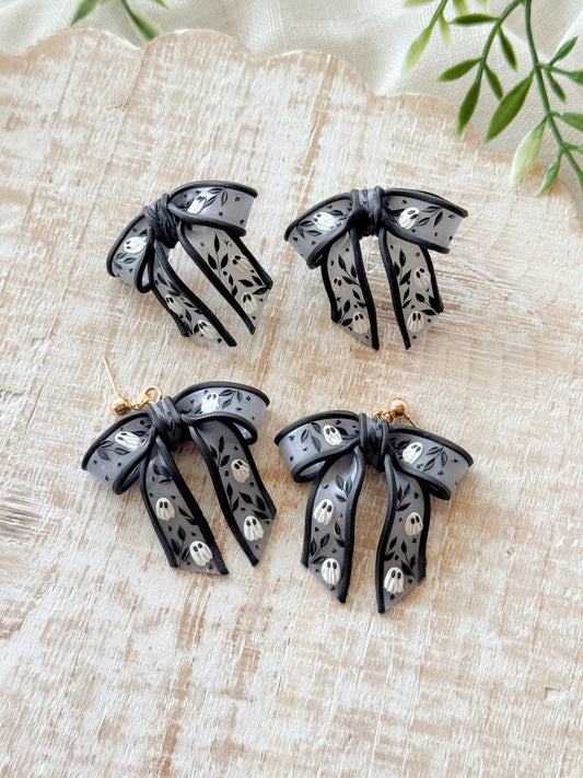 Vine & Ghostie Black Sheer Bows