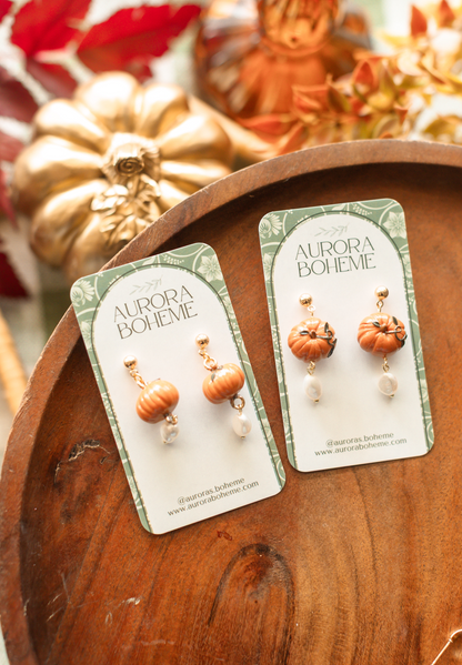 Handcrafted Clay Pumpkin Charms