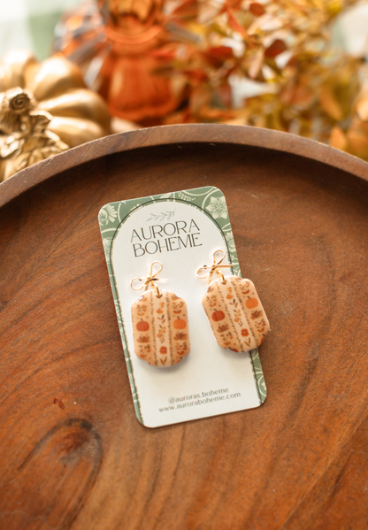 Cozy Autumn Pattern Dangles
