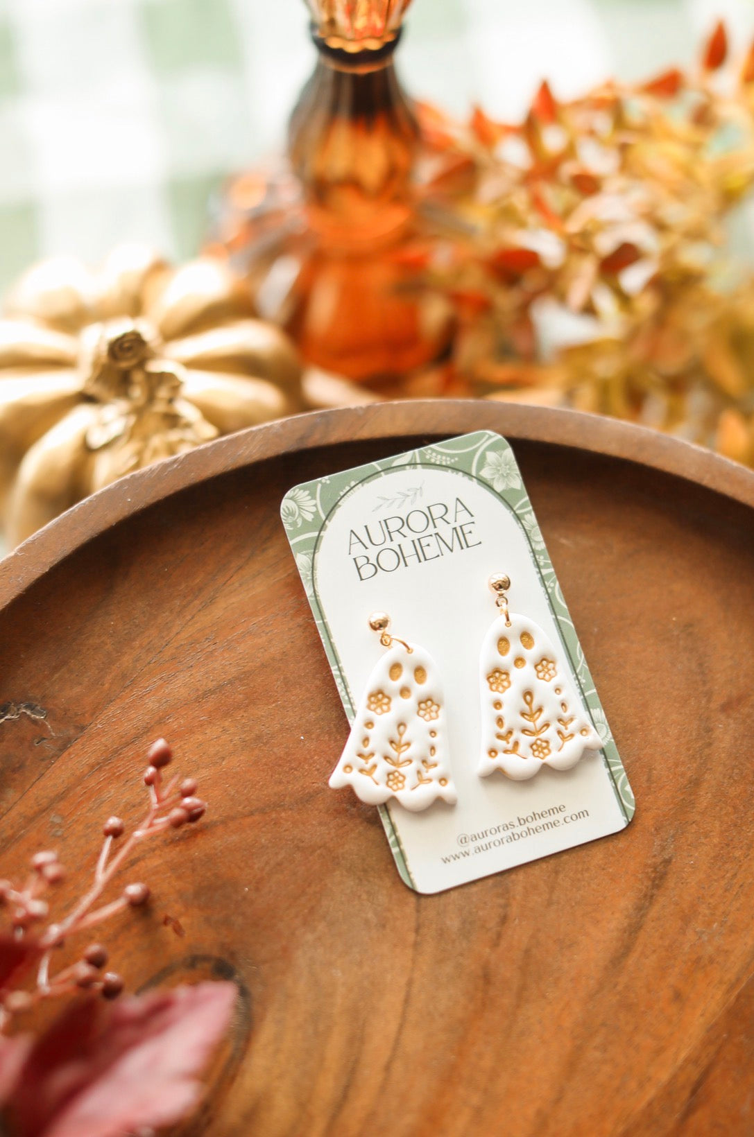 Gold Embossed Spooky Folk Dangles (Multiple Styles)