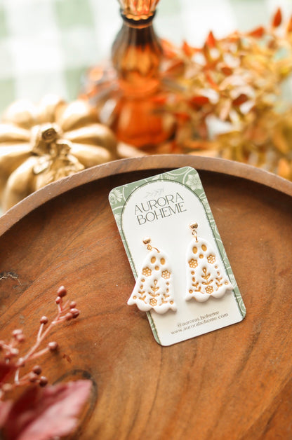 Gold Embossed Spooky Folk Dangles (Multiple Styles)