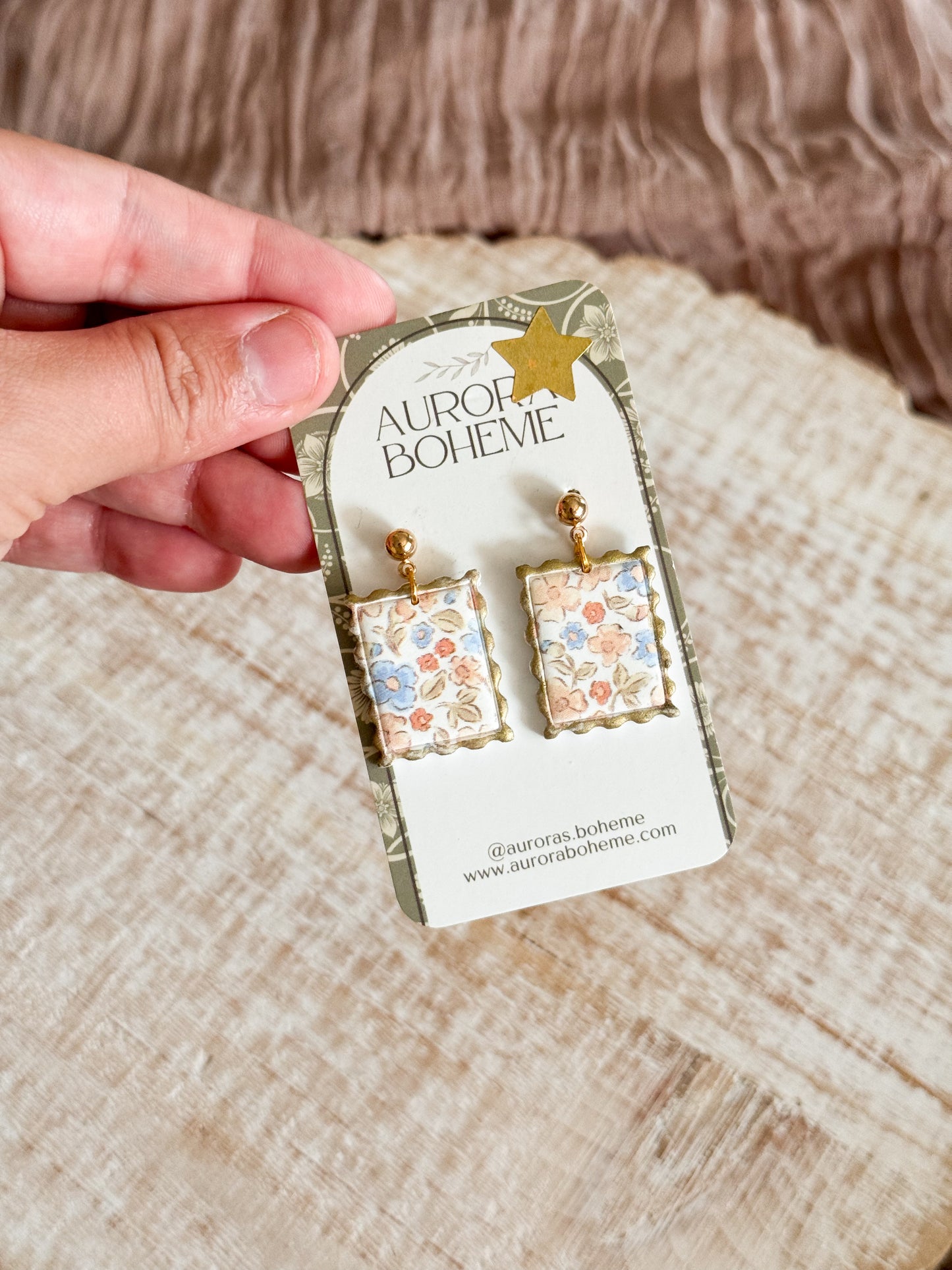 Floral stamp dangle