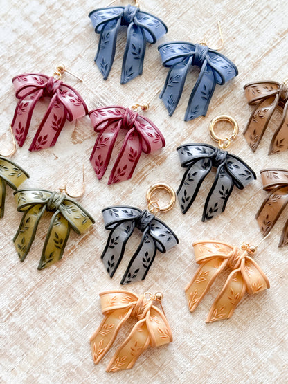 Floral Vine Sheer Bows (Autumn Colors)