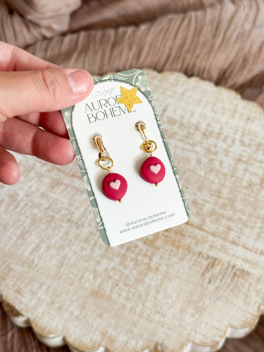 Heart charm hoop