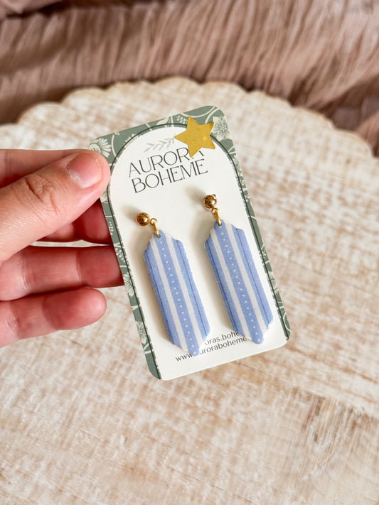 Blue stripe dangles