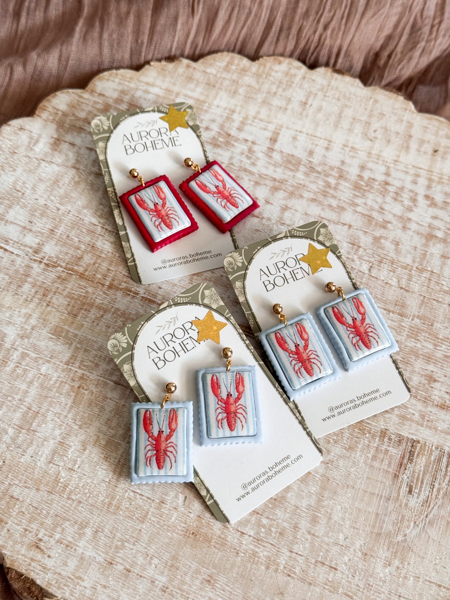 Lobster stamp dangle