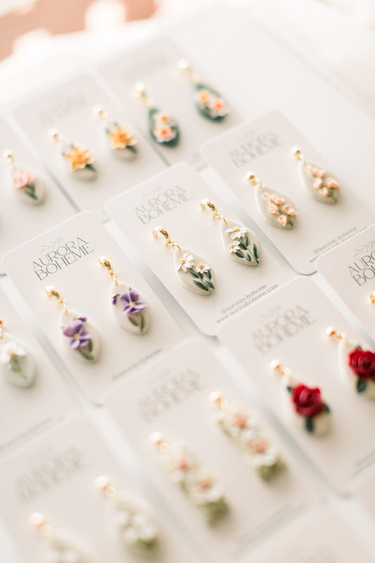 Custom Birth Flower Earrings