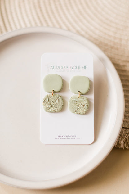 Leafy Green Textured Dangle