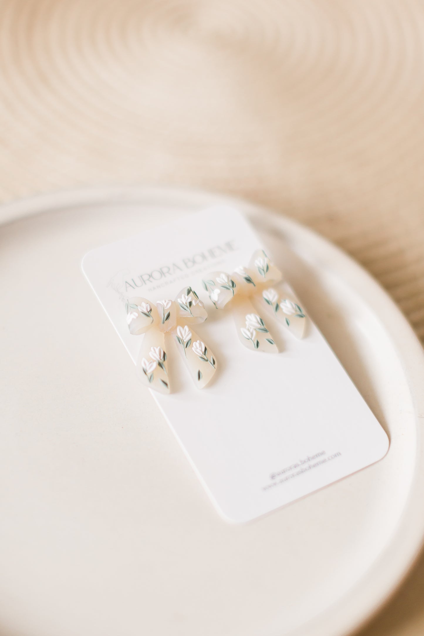 Summer Floral Bow Stud