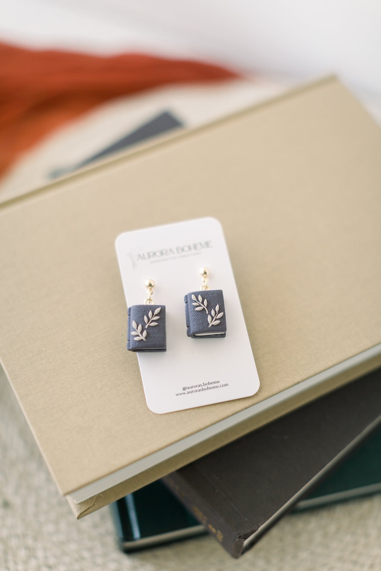 Denim Blue Book Dangle