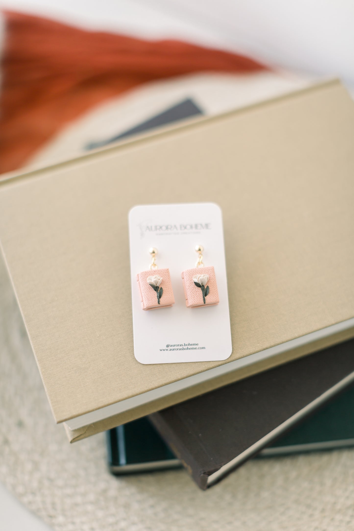 Blush Flower Book Dangle