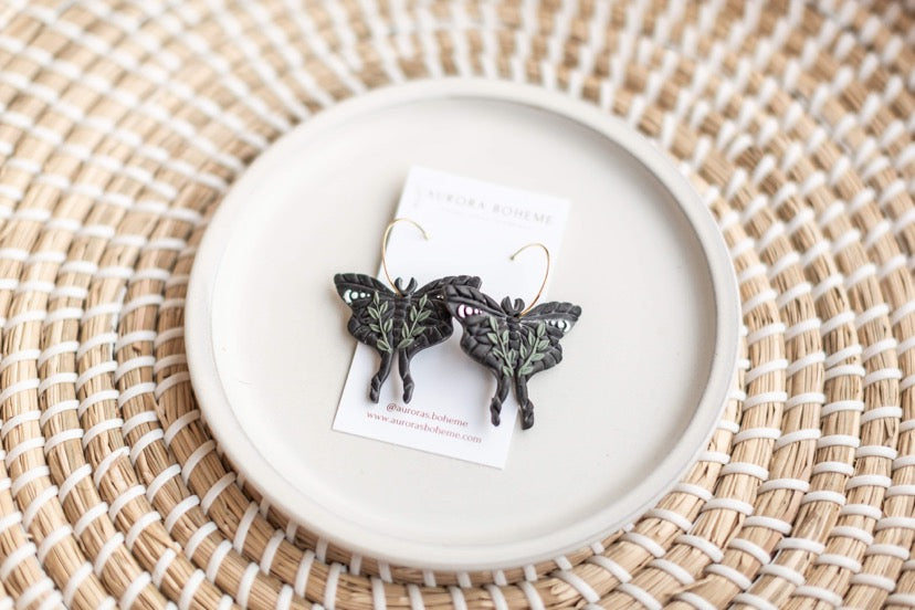 Lunar Moth Dangle/Hoop
