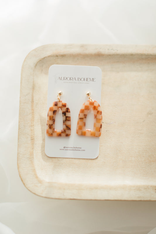 Mocha Checkered Dangle