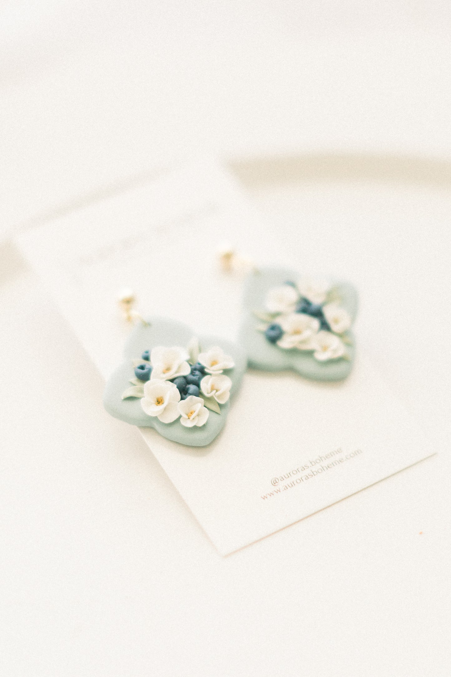 Blueberry Floral Dangle