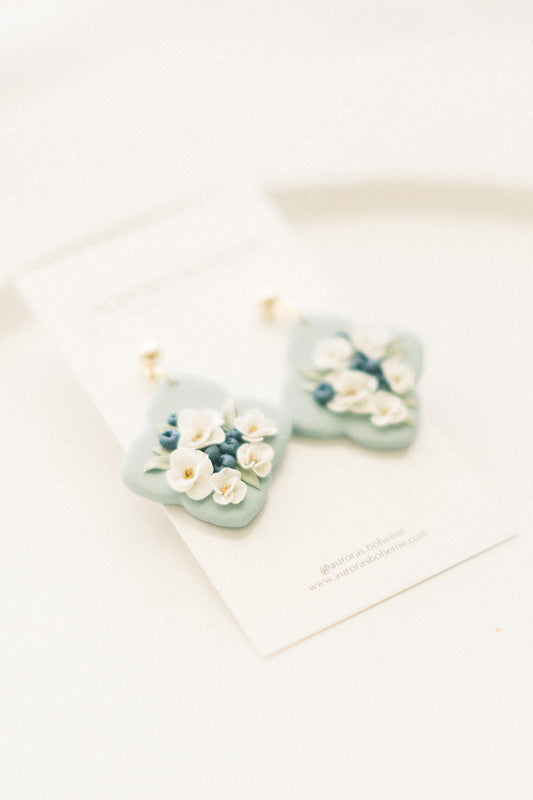 Blueberry Floral Dangle